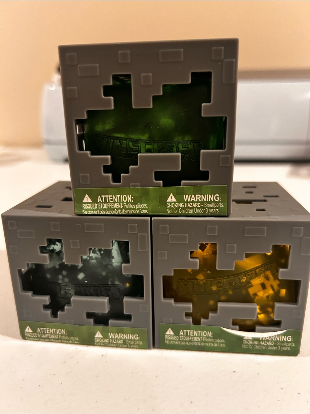 3 Minecraft squishy cubes. New.